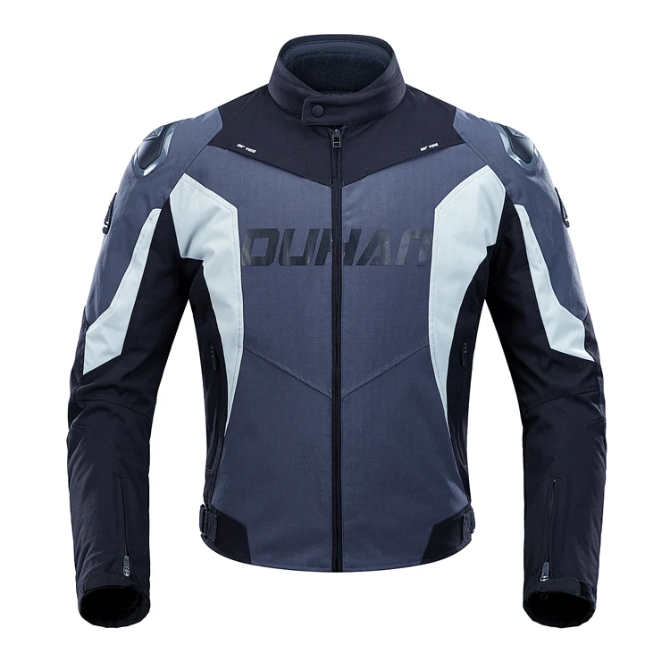 

DUHAN Waterproof Windproof Breathable Motorcycle Jacket Men, Red, gray