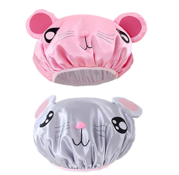 

Cute Kids Shower Cap Funny Cartoon Shower Bath hair Waterproof caps for boys and girls