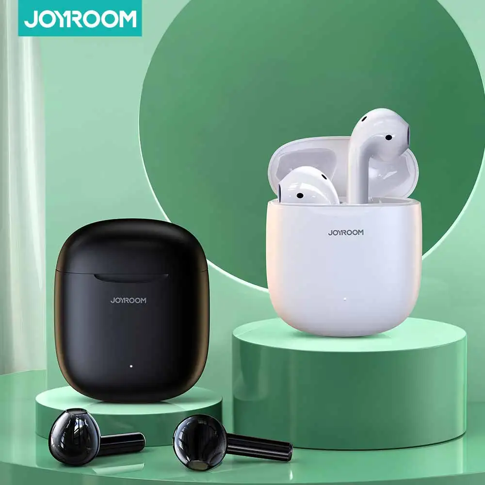 

joyroom wireless earbuds noise cancelling 2021 new arrivals IPX5 waterproof Qi wireless charging BT5.2 tws earphone headphone
