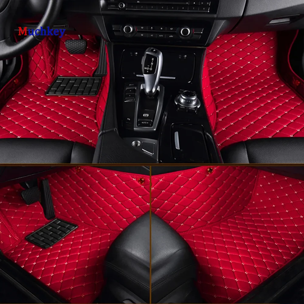 

Muchkey Luxury Leather Carpet for Ford Mustang 2015 2016 2017 2018 2019 Hot Pressed 5D Car Floor Mats