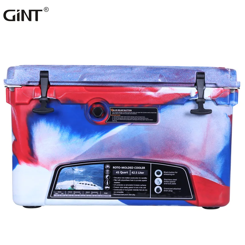 

GiNT 45L Camouflage Printing Fashion Style Cooler Boxes Mixed Color Ice Chest Outdoor Camping Cooler Box with Good Quality, Customized color acceptable