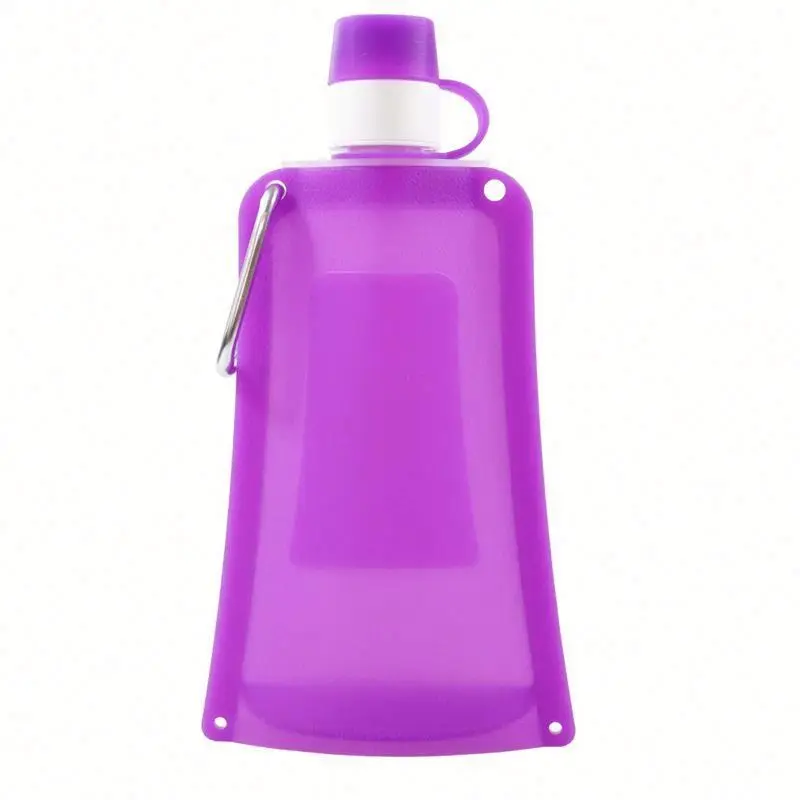 

Wholesale Private Label BPA Free Expandable Collapsible Folding Water Bottle Travel Sports Drink Silicone Foldable Water Bottle