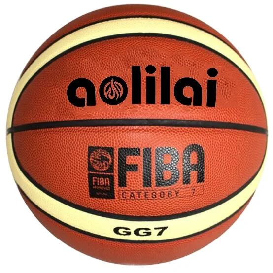 

Professional pelota de baloncesto GG7 PU leather custom logo basquete basketball ball, Black orange