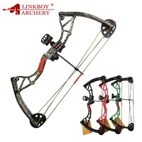 

Linkboy Archery 4Color Kid Gift Compound Bow 5-15 Yr Children Youth Archery Practice Bow Shooting Children's Bow and Arrow Set