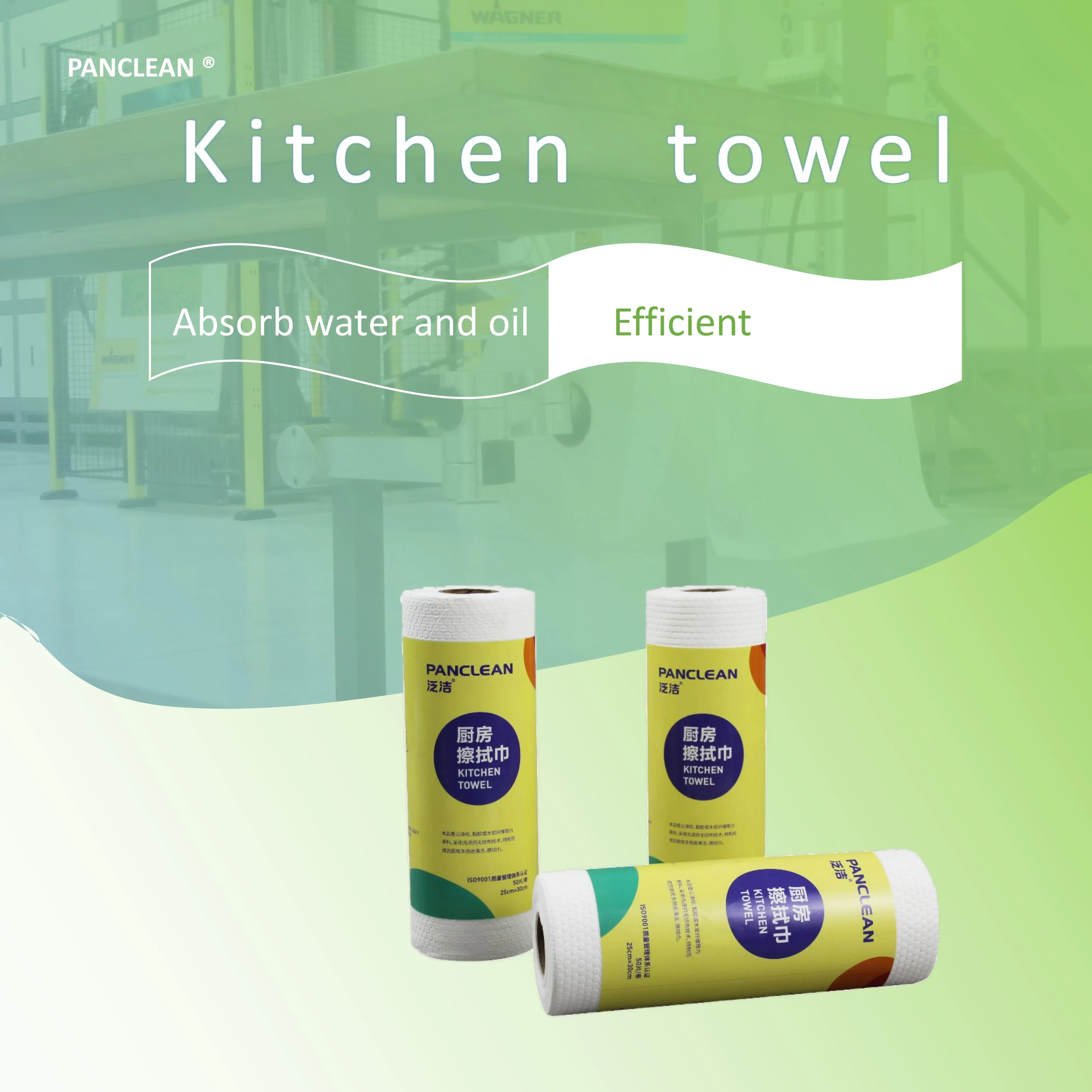 

Disposable Kitchen Towels Nonwoven Fabric Wiping Rags House Cleaning Kitchen Paper Towel Roll, White