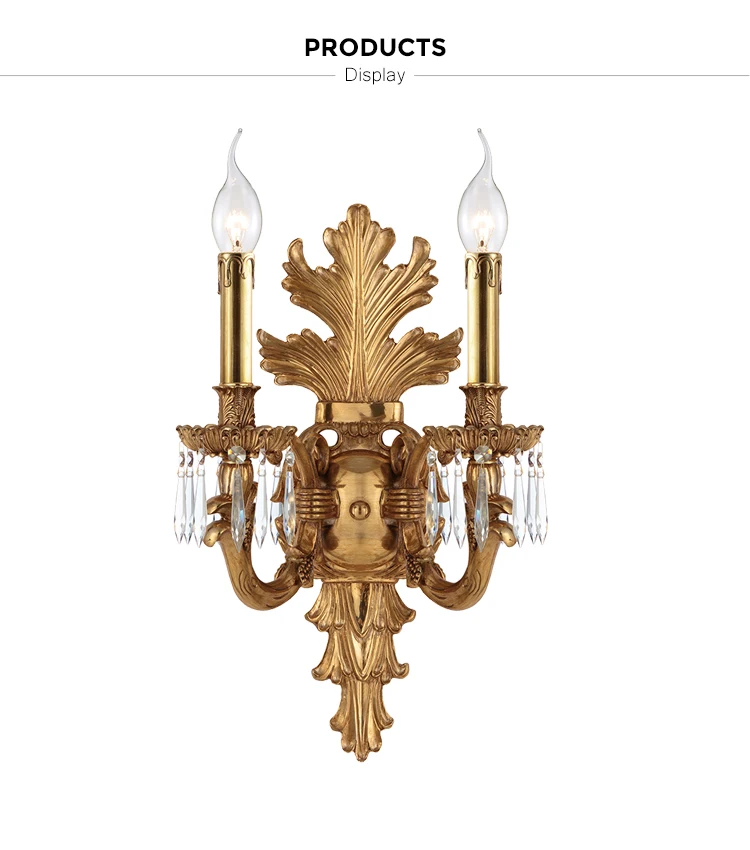 crystal drops antique wall lamps