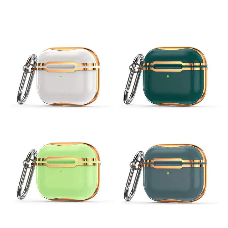 

Pure Color TPU PC Shockproof Electroplate Bumper For Airpod Pro Cases For Airpods 3 Case
