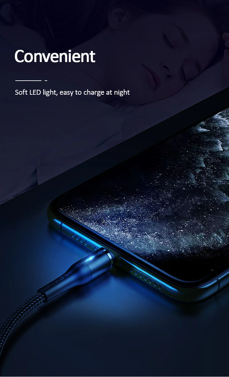 USAMS 3 in 1 Universal Port Nylon Braided Magnetic 3A Data Charging USB Cable