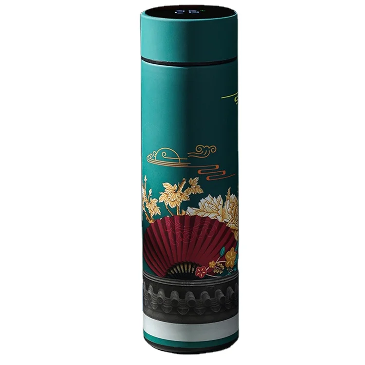 

Chinese style retro thermos mug ins style student stainless steel art cup Creative lettering water cup