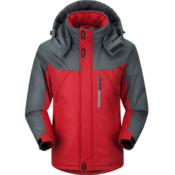 

New Men Winter Windbreak Plush Coat Thick Warm Windproof Hooded Outwear Jackets