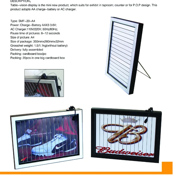
mini trivision display/billboard A4 size 