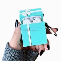 

RJ Hot Sale Blue Gift Box Earphone Shockproof Protective Case Cover For Airpods 1 2