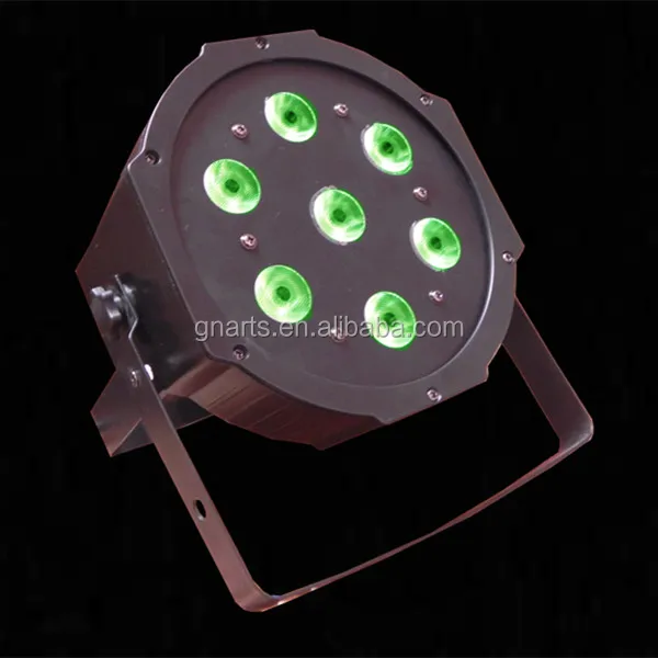 7pcs leds rgbw led 4 in 1 flat par light , wholesale wedding event par cans , 512dmx control par 64 lamp light