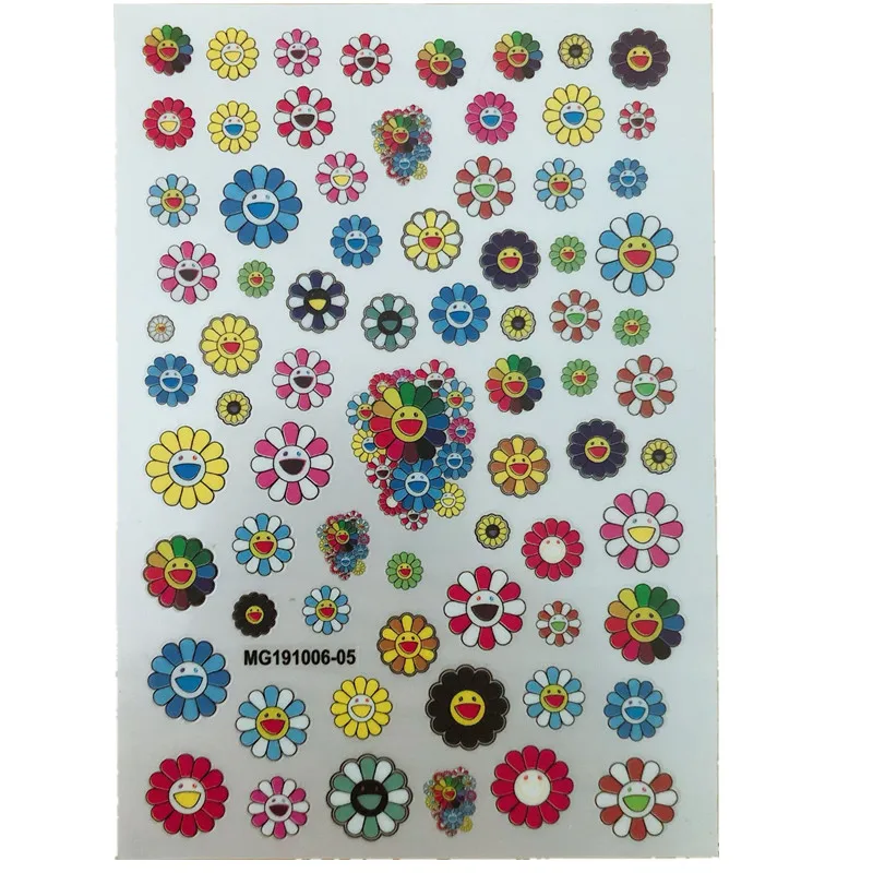 

Sunflower Nail Sticker Angel Flower Pattern Nail Art Decoration sticker In Spring And Summer