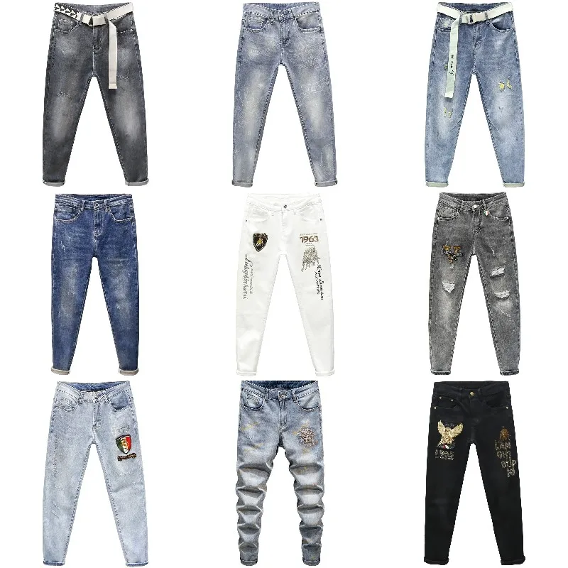 

Factory direct sale men's gold denim trousers low price wholesale