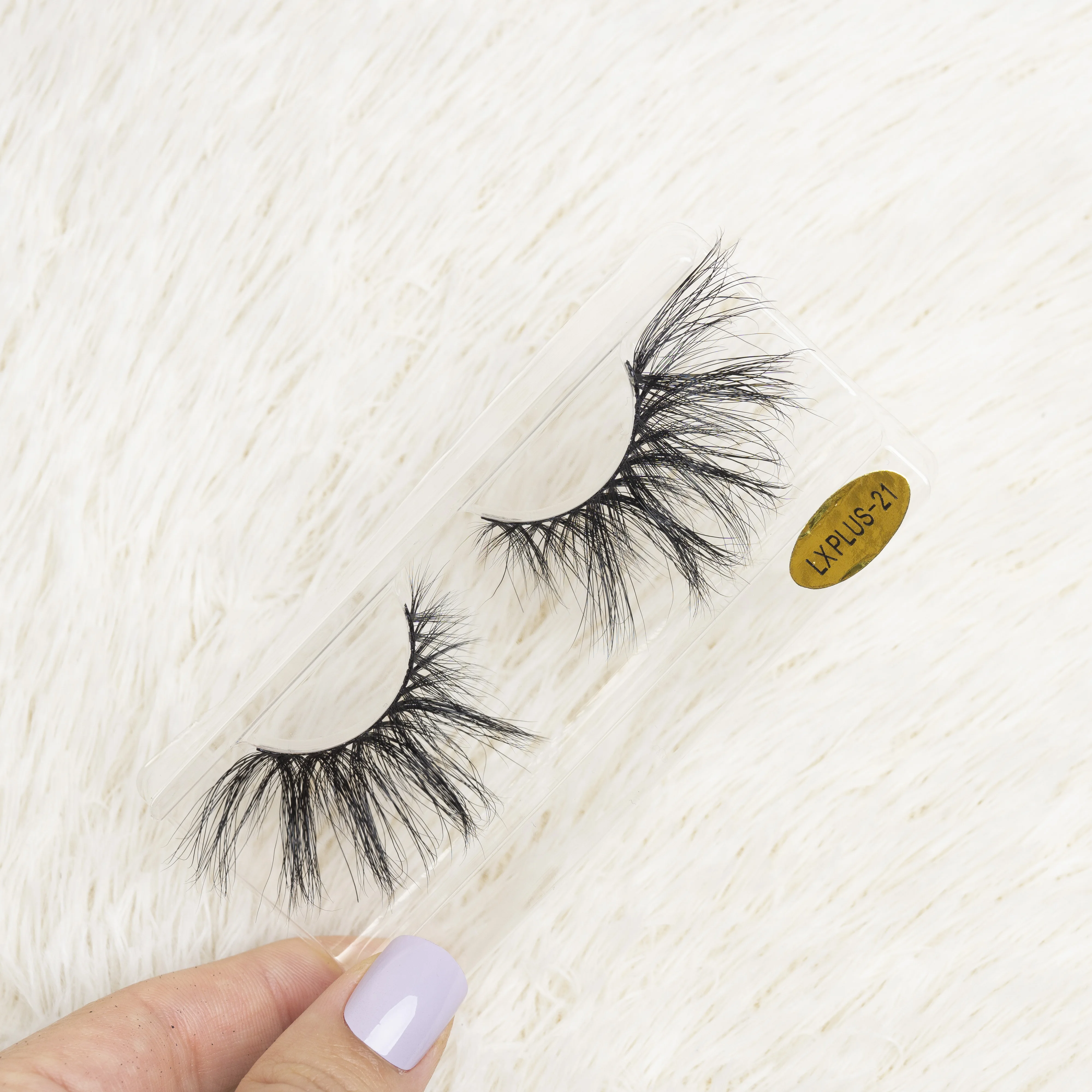 

fur mink lashes wholesale bulk custom logo and packaging clear band mink lashes, Black color, colorful color also available