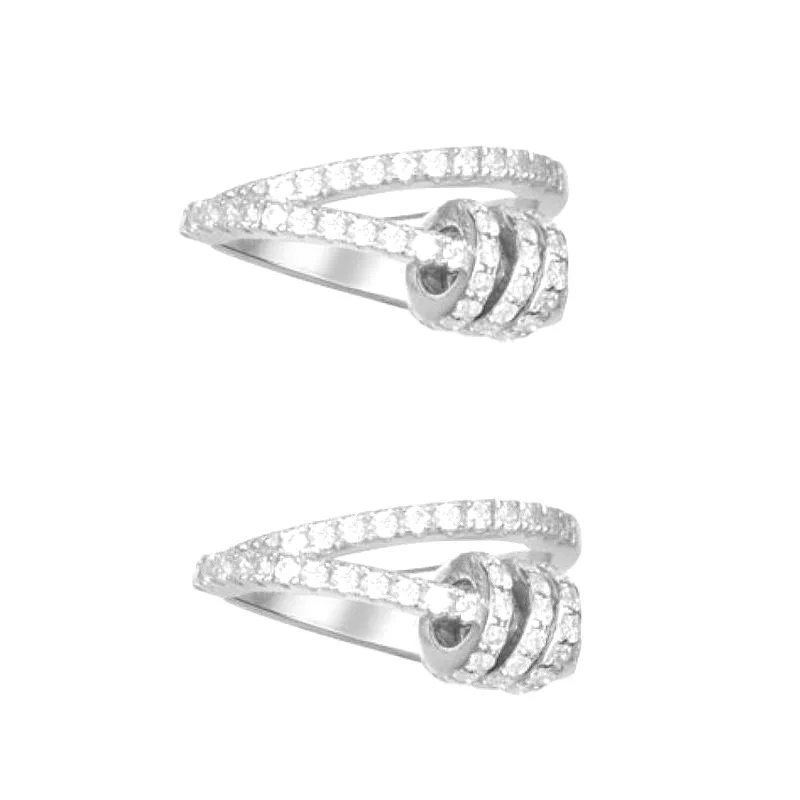 

Dr. Jewelry 14K Plated Gold Silver Zircon Ear Bone Clip Earrings For Women Christmas Gift jewelry