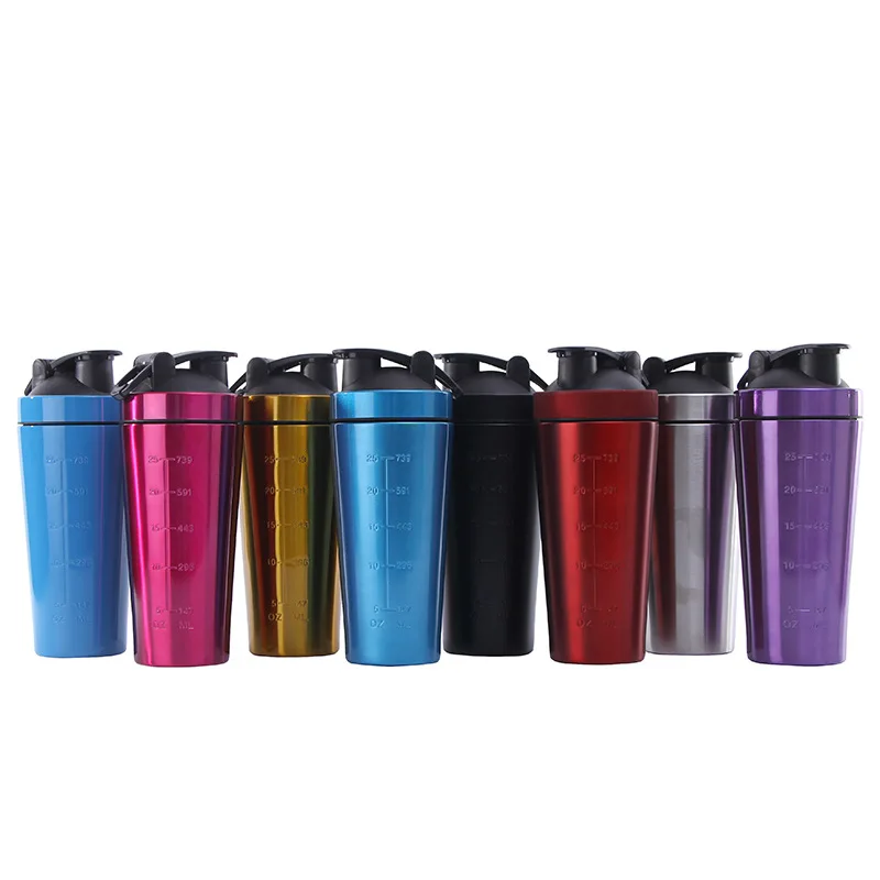 

Custom Logo Leak Proof Protein Insulated Shaker Bottles Sport Gym Stainless Steel water Bottles, Black, red, gold, blue, purple,silver