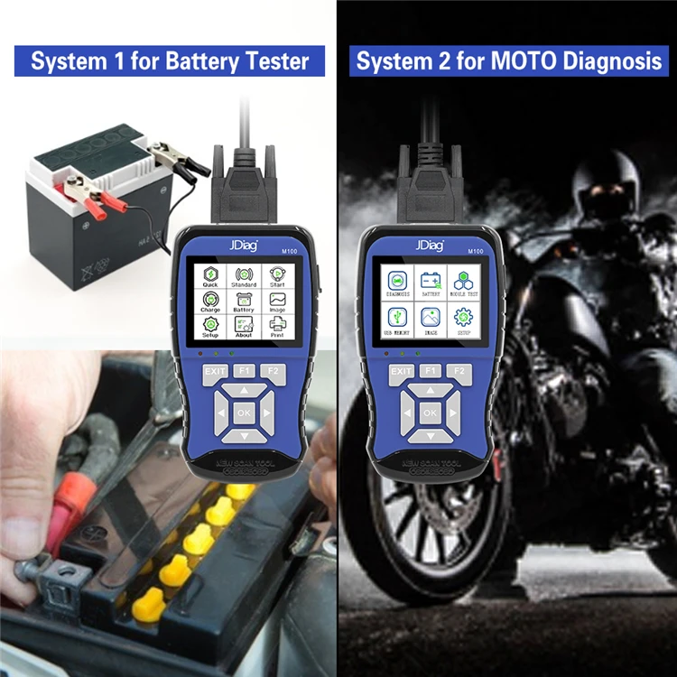  Motorcycle Diagnostic Scanner Tool JDiag M100 Motorbike Scan Tool 