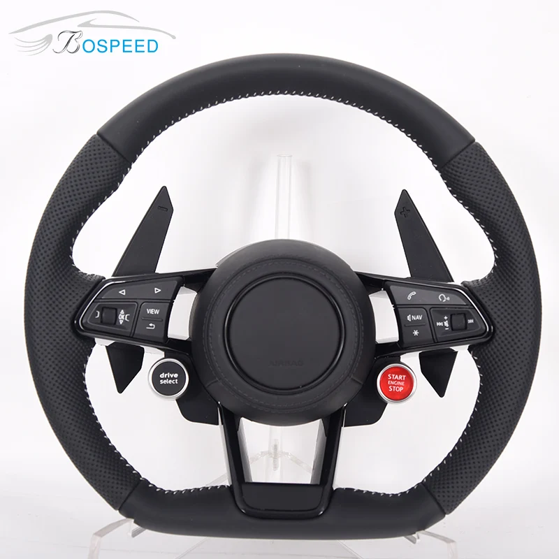 

Black matte carbon fiber car steering wheel compatible auto more style for audi r8 r7 r6 s3 s4 s5 s6, Customized color