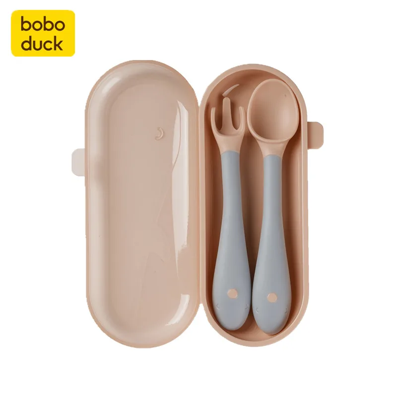 

Boboduck Portable Best Selling Baby Feeding Sets Spoon And Fork