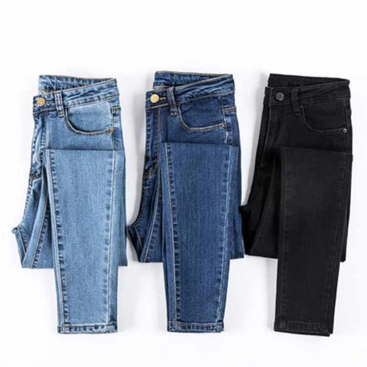 

Mzl's Love Custom European Fashion Jeans Female Denim Pants 3 Color Women High Waist Skinny Jeans