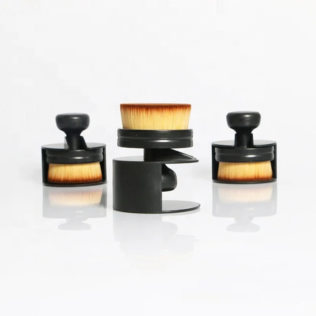 

new single round stamp shape powder makeup brush push-pull style flat seal big foundation brush