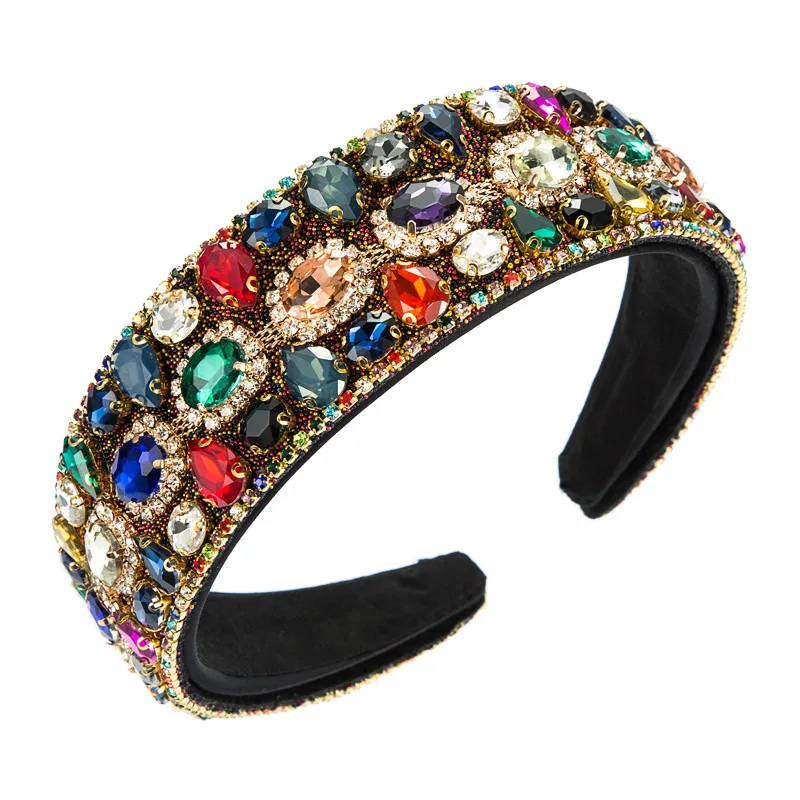 

Trend Crystal Hair Accessories Hairbands Full Of Rhinestones Baroque Headband Jewelry