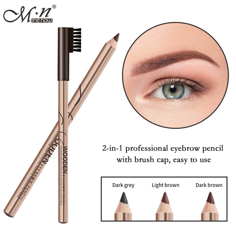 

MENOW high quality brow pencils long lasting eyebrows brow pencil private label eyebrow rose gold eyebrow pencil wood