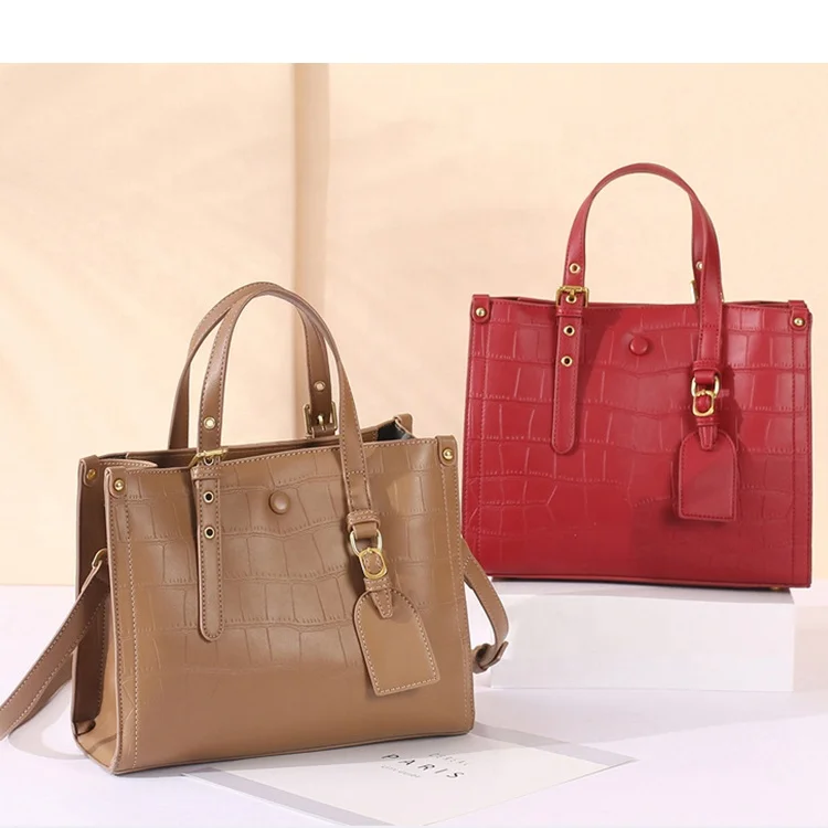 

2021 genuine leather bags women handbags women tote shoulder bag, Brown or customized color