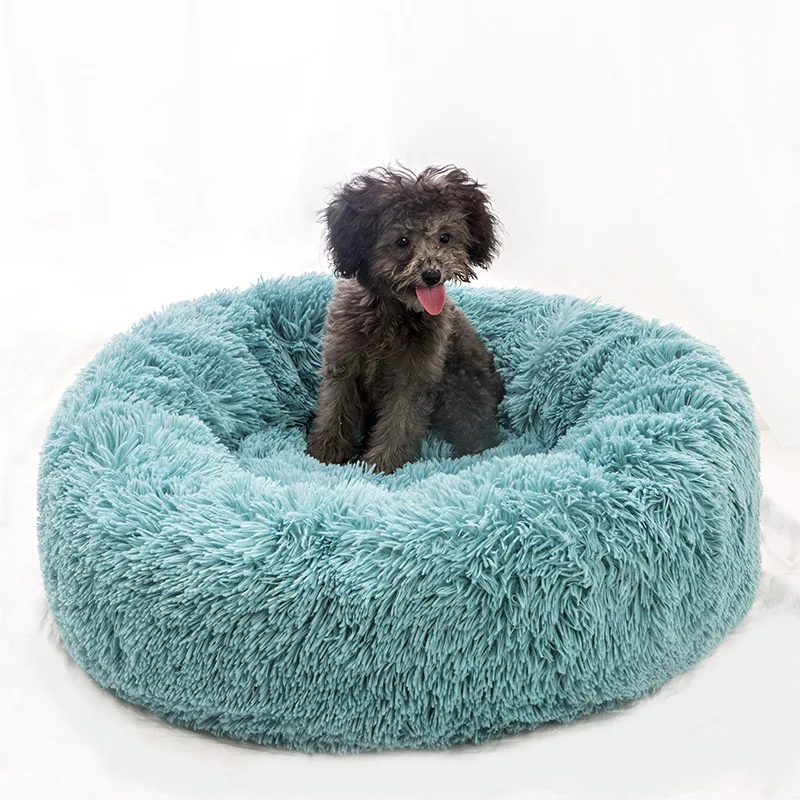 

Luxury Soft Plush Dog Round Shape Sleeping Bag Kennel Cat Puppy Sofa Bed Pet House Winter Warm Beds Cushion Superior Comfort