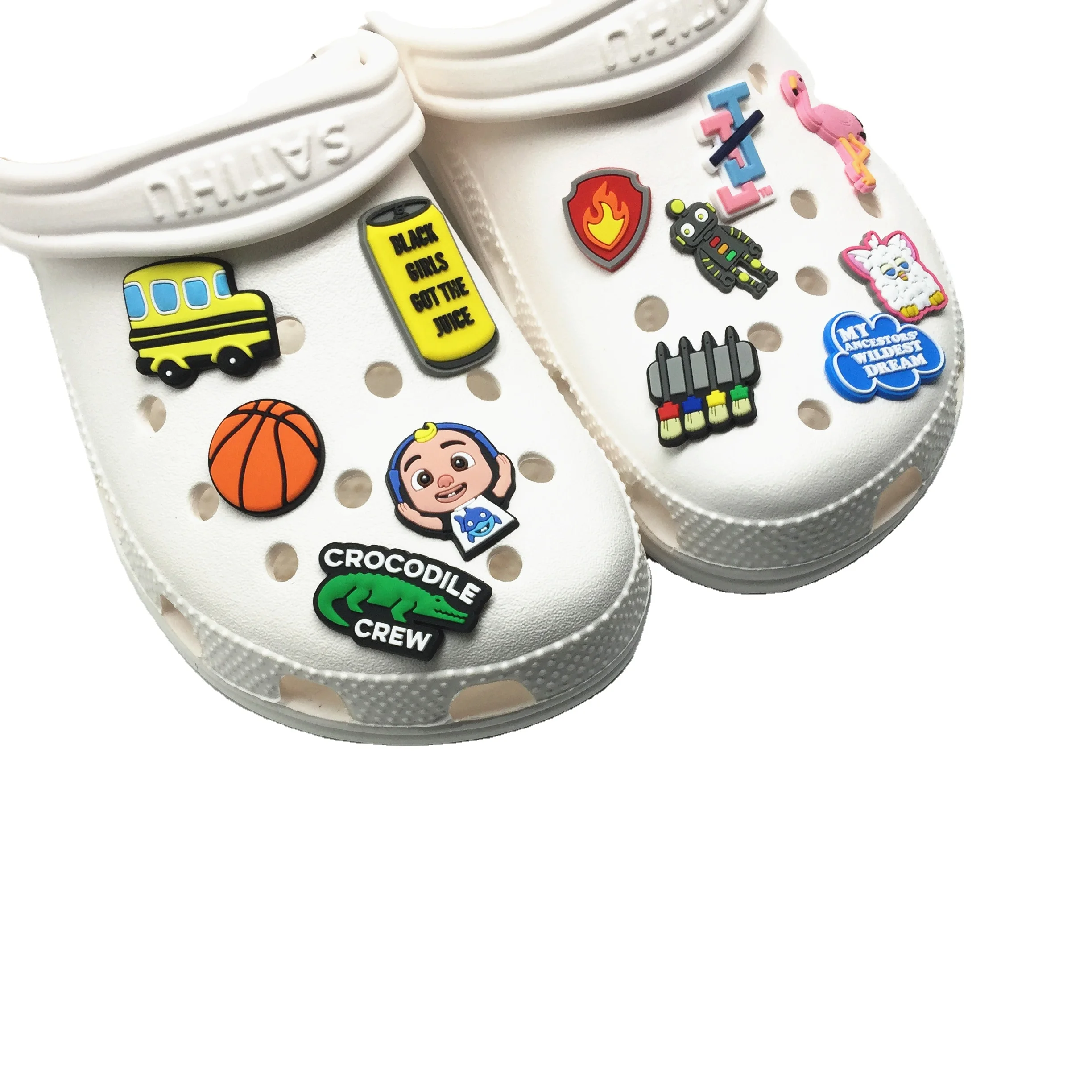 

Hot Seller Customizes Jibitz Charm With New Soft PVC Cartoon Alligator Shoes, Custom color