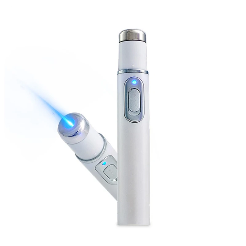 

Portable Blue Light Laser Therapy Anti Acne Treatment Tools Acne Removal Pen, White