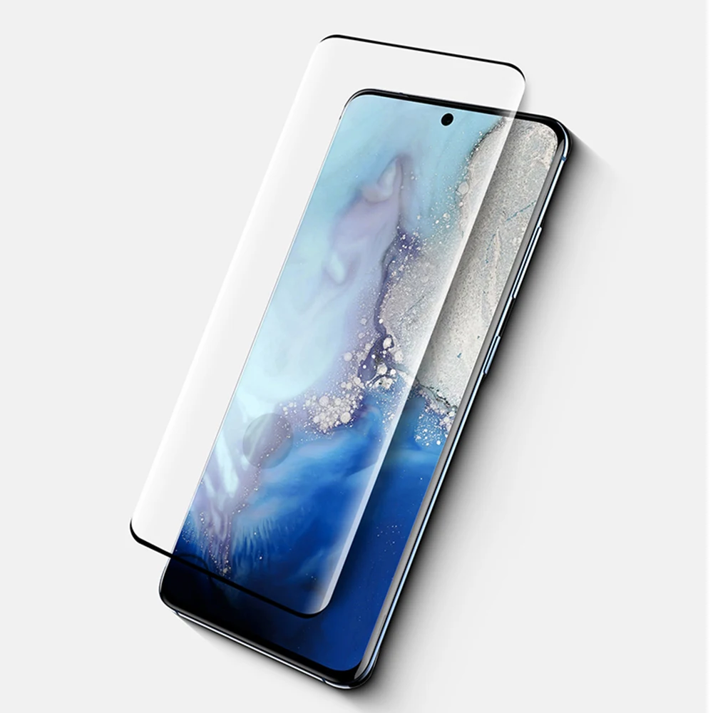 

For Samsung Galaxy Note 20 ultra Full Cover 3D Tempered Glass 9H Full Cover Glass Protector for Note 20 plus, Black white