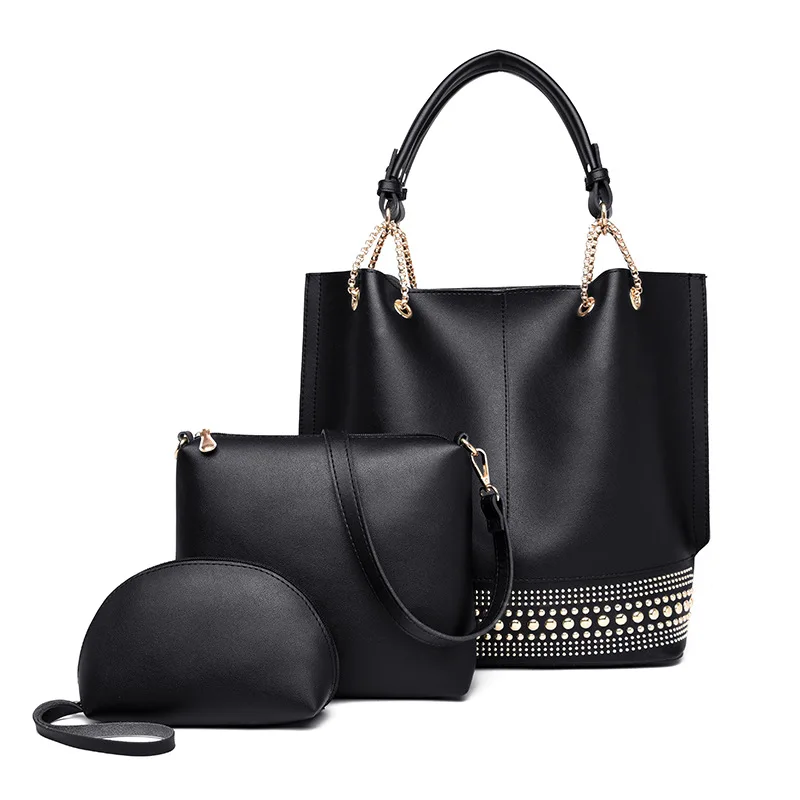 

New arrival hot selling women shoulder bag purse fashion 3 pcs handbag set
