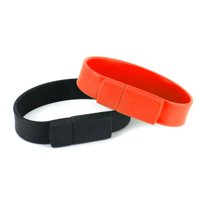 Custom Logo Usb Flash Drive Wristband USB Memory Stick Real Capacity Pendrive Slap Silicone Bracelet Flash Drive - ANKUX.COM