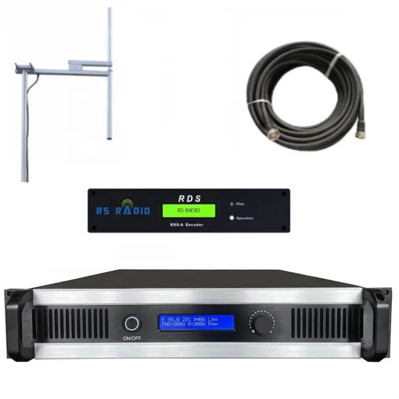 

1000watts FM Broadcast 87-108MHz Transmitter KIT + RDS encoder with TA MPX in RDS OUT