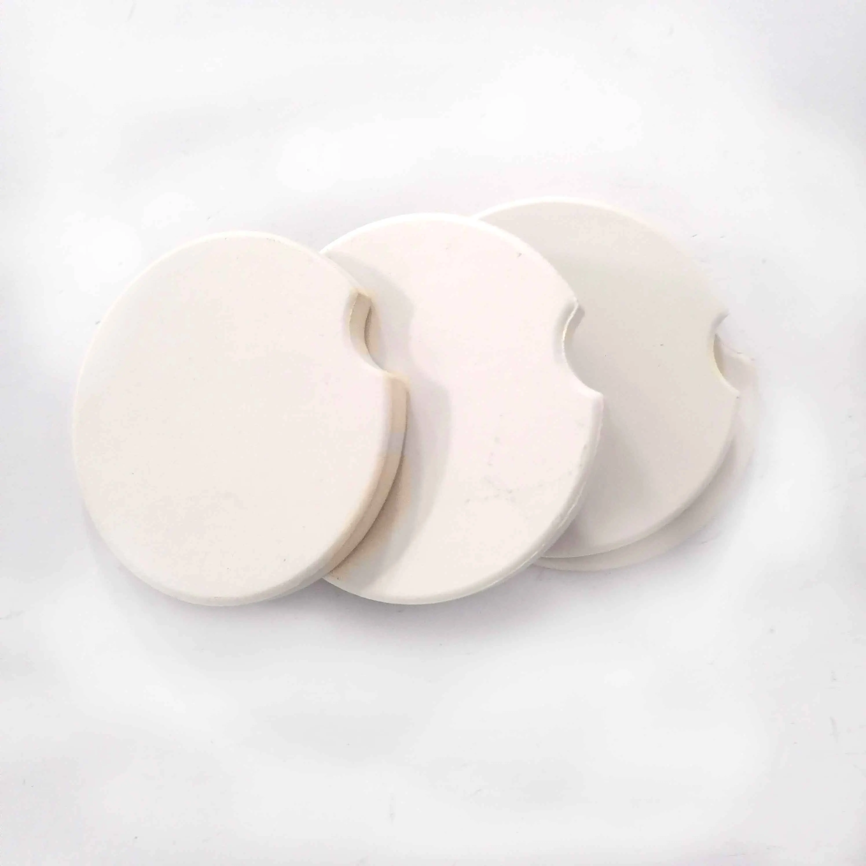 

Nice Quality Custom Design Round White Printed Water Absorbent Car Coaster Blanks Ceramic