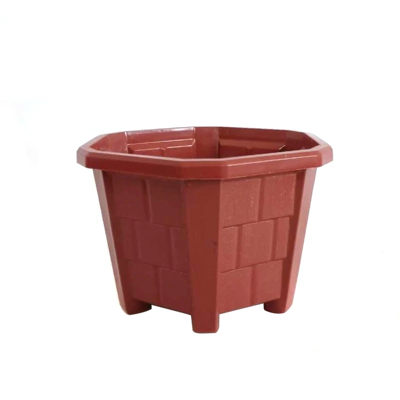 

Wholesale Cheap Terracotta Garden Home Plastic Outdoor Decoration Round Succulent Shape Plant Flower Pots, Terracotta red or customized color