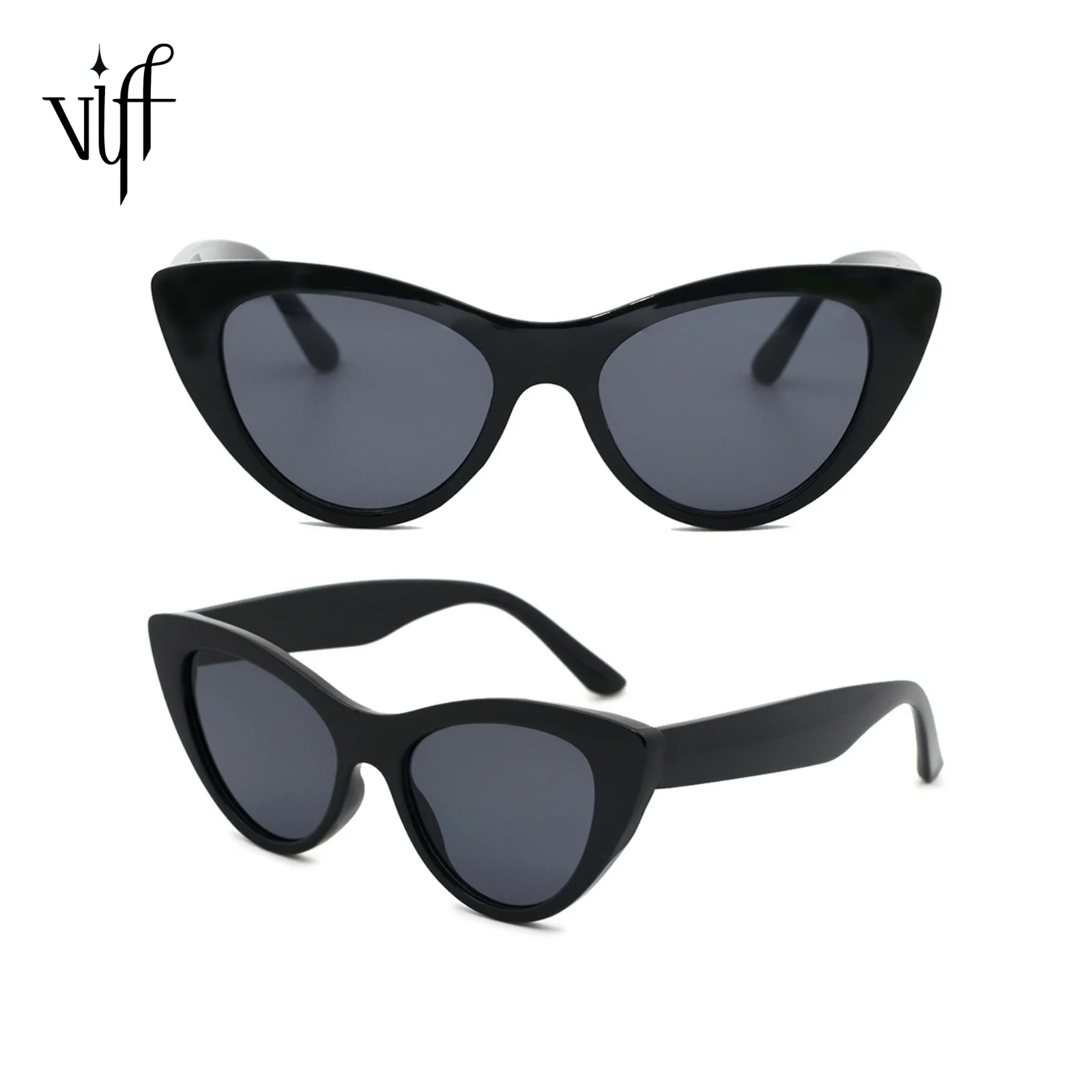

VIFF HP20900 Fashion 2021 Women Vintage Cut Lens Sun Glasses Retro Small Cat Eye Cateye Shades Sunglasses 2021