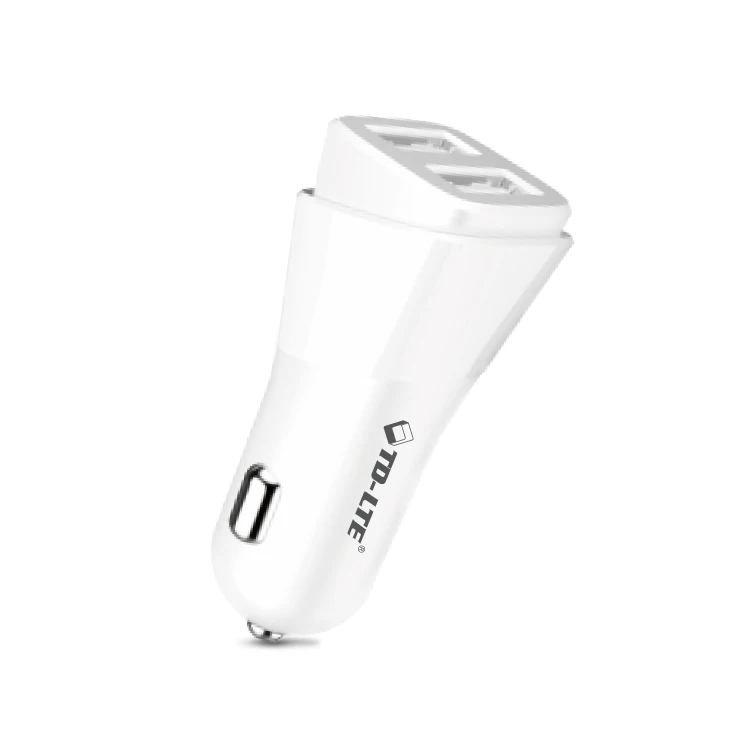 

Wholesale Hammer 12W 5V 2.4A 2usb Travel Car Charger Adapter Dual USB Car Charger, White/ black