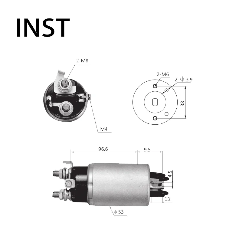 

AUTO STARTER SOLENOID FOR 24V 4.5KW 225077008 225087007 8970656020 8972175690 SSH5505BA SSH5505EX SSH5505HE SSH5505LC SSH5505WD