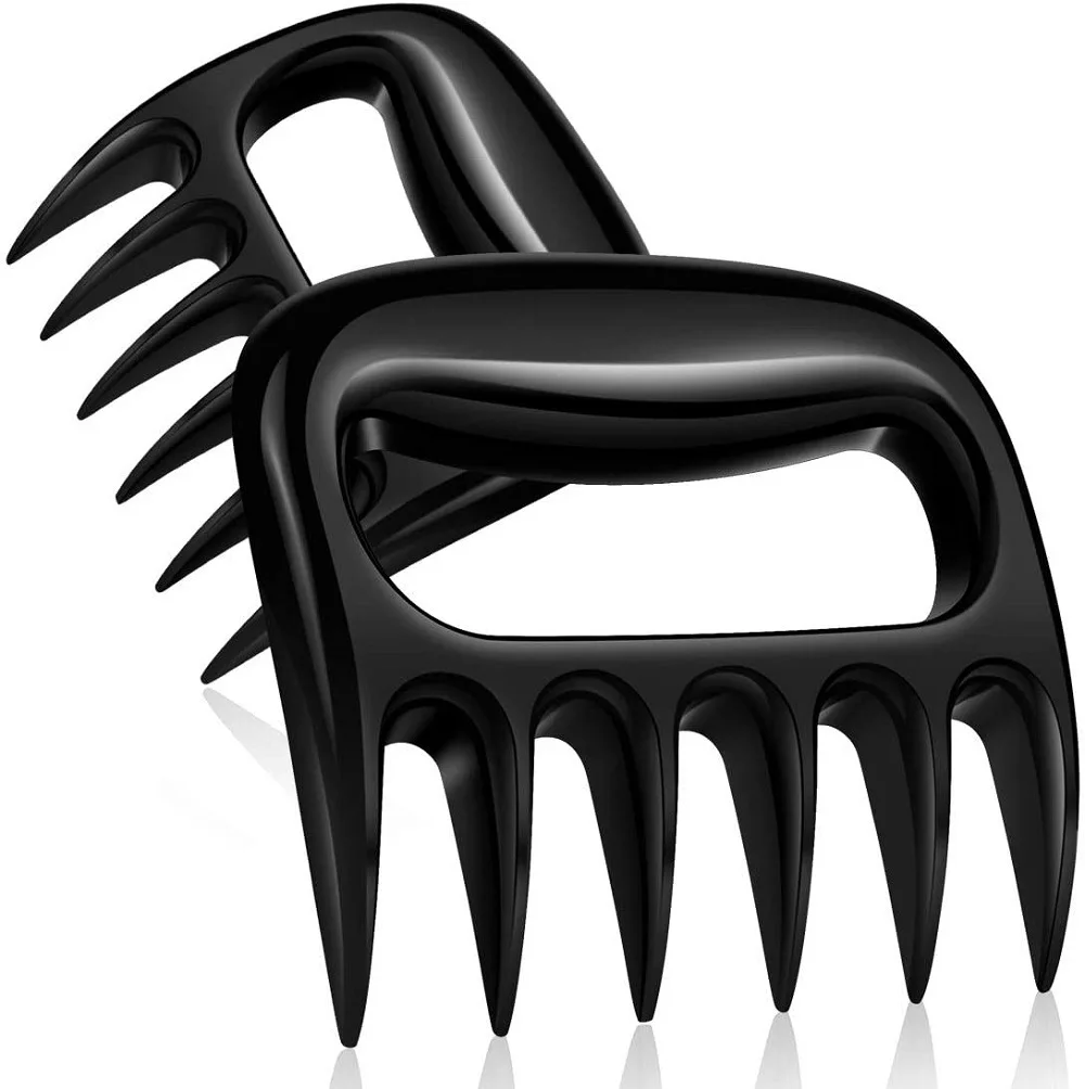 

Meat Claws Meat Shredder Claws BBQ Grilling Meat Shredding Handles Claws Non-slip Kitchen Ustensils Chicken Pork shredder Tools, Black