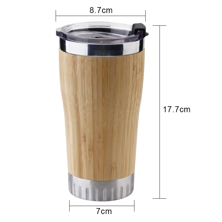 

New Design BPA Free Leakproof Double Wall Bamboo Coffee Cup, Customized