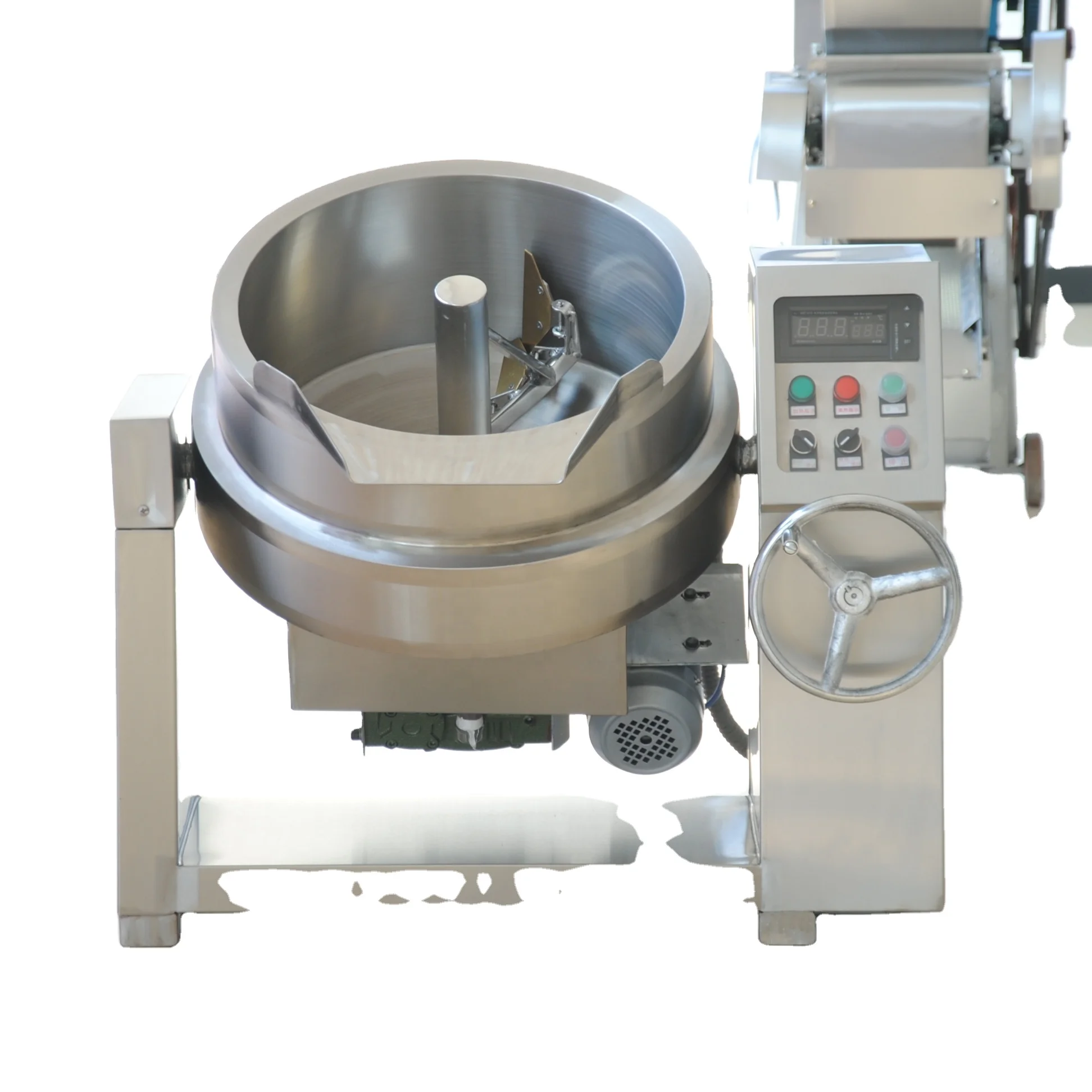 Food processing industrial jacketed kettle automatic cooking mixer machine