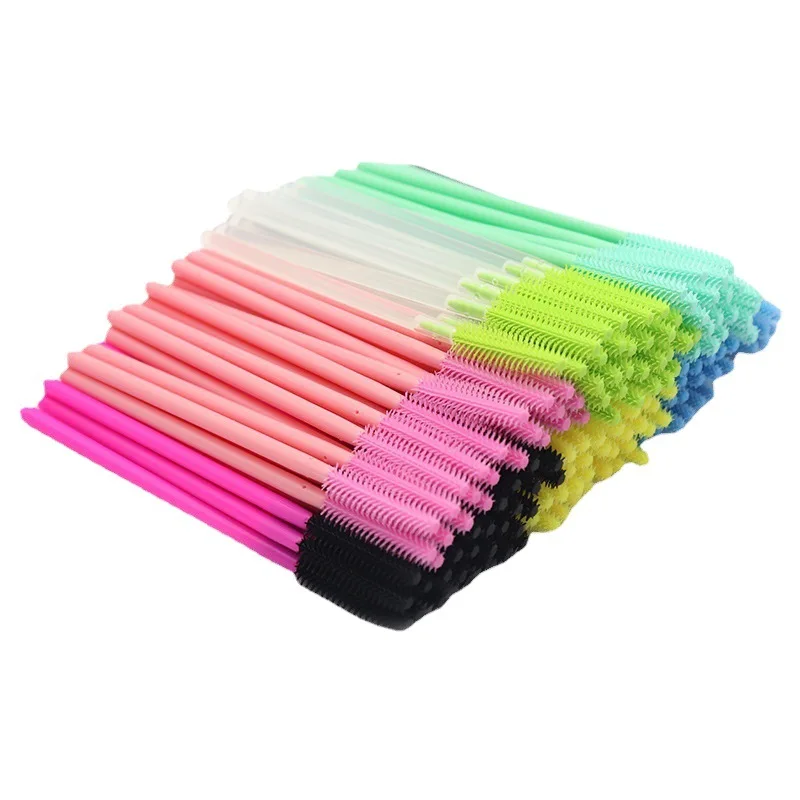 High Quality Disposable Silicone Eyelash Brush for Lash Extension Makeup Tools Silica Mascara Wand Applicator