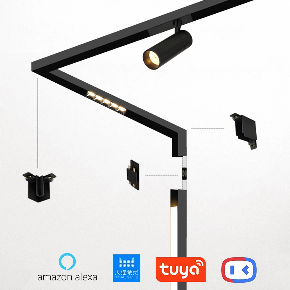 
Commercial Smart LED COB Magnetic Track Linear Light With Mobile APP Control System 