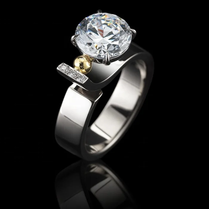 

Female Zircon Stone Adjustable Ring Crystal Silver Color Bridal Ring Wedding Jewelry Promise Engagement Rings For Women