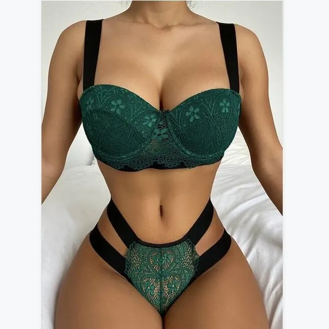 

YJC0426 Women Underwear Set Pdded Lingerie Push up Bralette & Briefs Lace Underwear Sexy Bra Set Wholesale, Black,white,red,purple,pink,green,yellow...