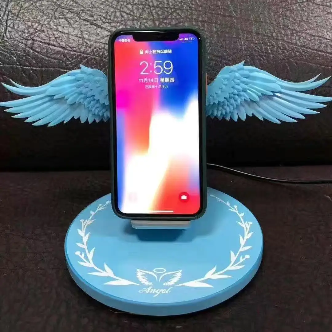 

QI wireless charger 10W angel wings wireless charging wireless charger